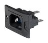Schurter 6080 Series IEC Appliance Inlet C14/C18, Screw-on Mounting, Front Side, Quick Connect